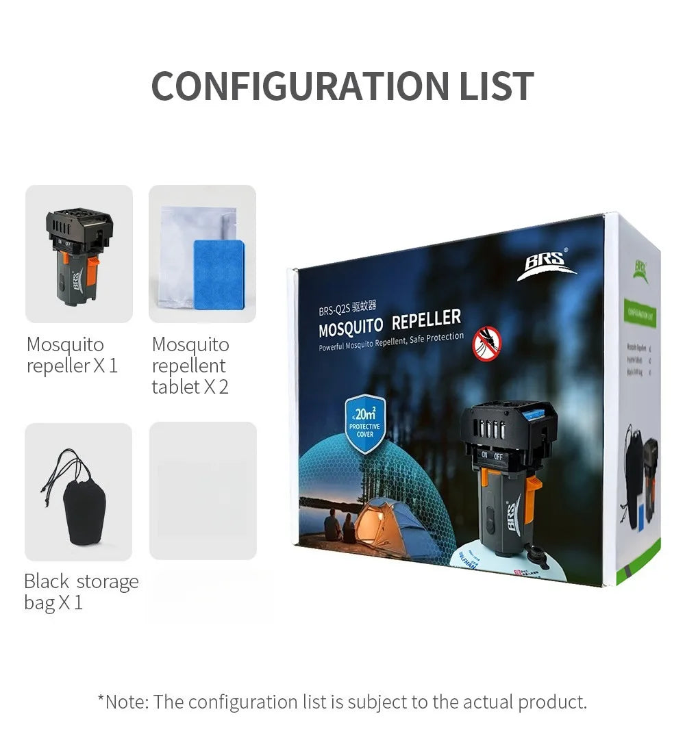BRS-Q2/Q2S Outdoor Camping Lightweight Portable Hiking Outdoor Tools Inflatable Mosquito Repellent Survival 128g Fishing Picnic