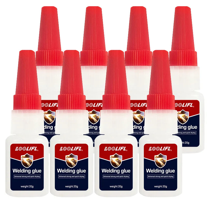 Loolifl50G High-Strength Oily Welding Glue - Super Glue, Universal Strong Instant Adhesive, Used for Metal, Ceramic, Glass, Wood, Plastic, and Alloy Stable and Does Not Turn Yellow