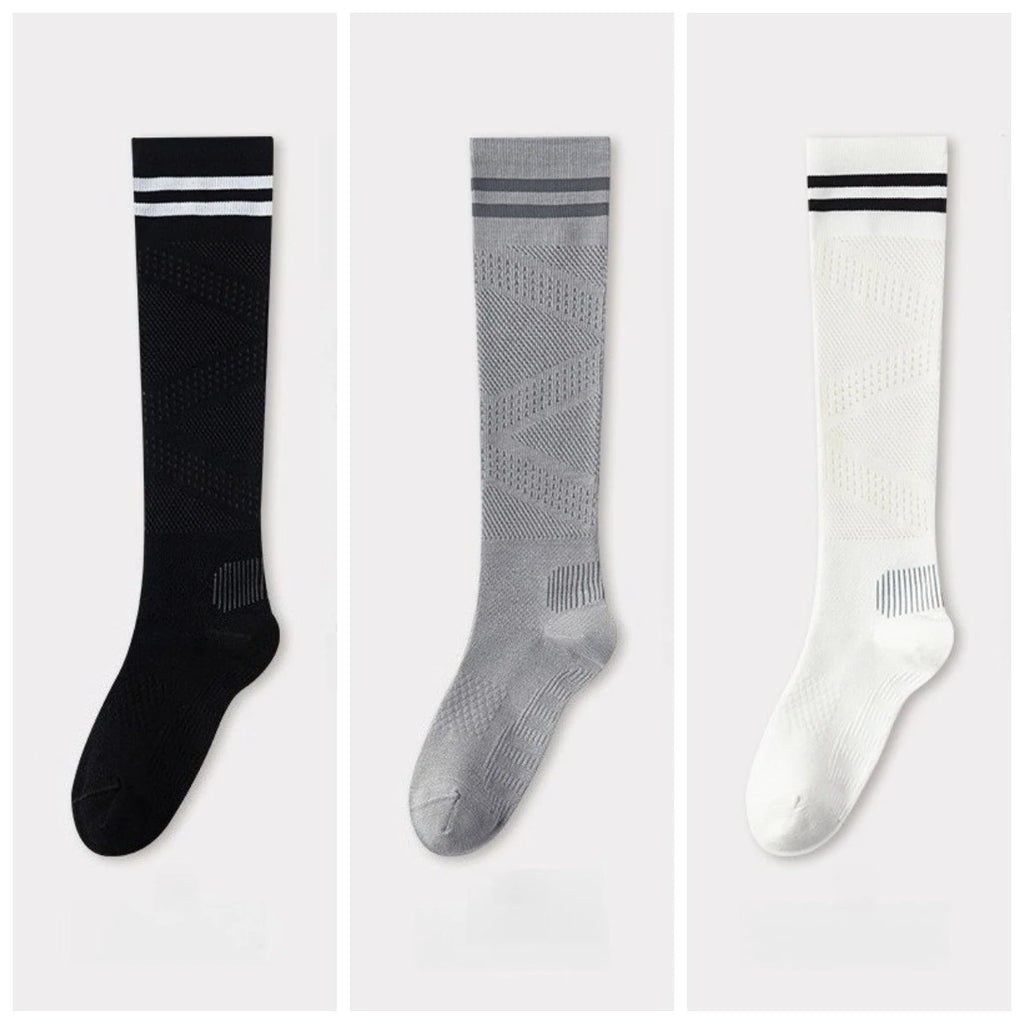1/3 Pairs Women Summer Thin Mesh Knee High Compression Socks Anti-Odor Athletic Socks Tennis Running Yoga Sports Socks Stockings
