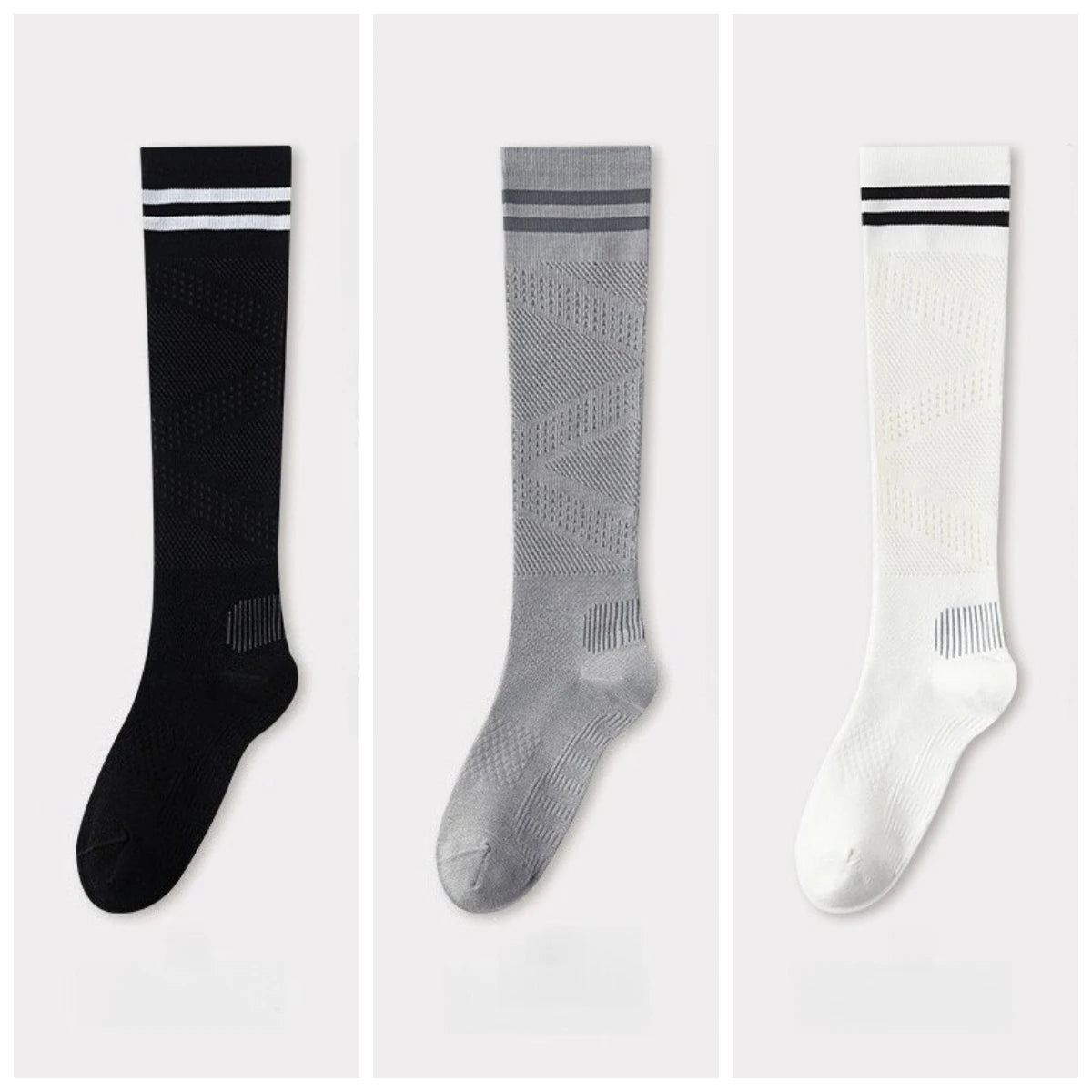 1/3 Pairs Women Summer Thin Mesh Knee High Compression Socks Anti-Odor Athletic Socks Tennis Running Yoga Sports Socks Stockings