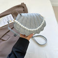 Women's Casual Messenger Bag with Pearl Detailing Trendy Shell Design Niche Fashion Bag for Autumn 2026