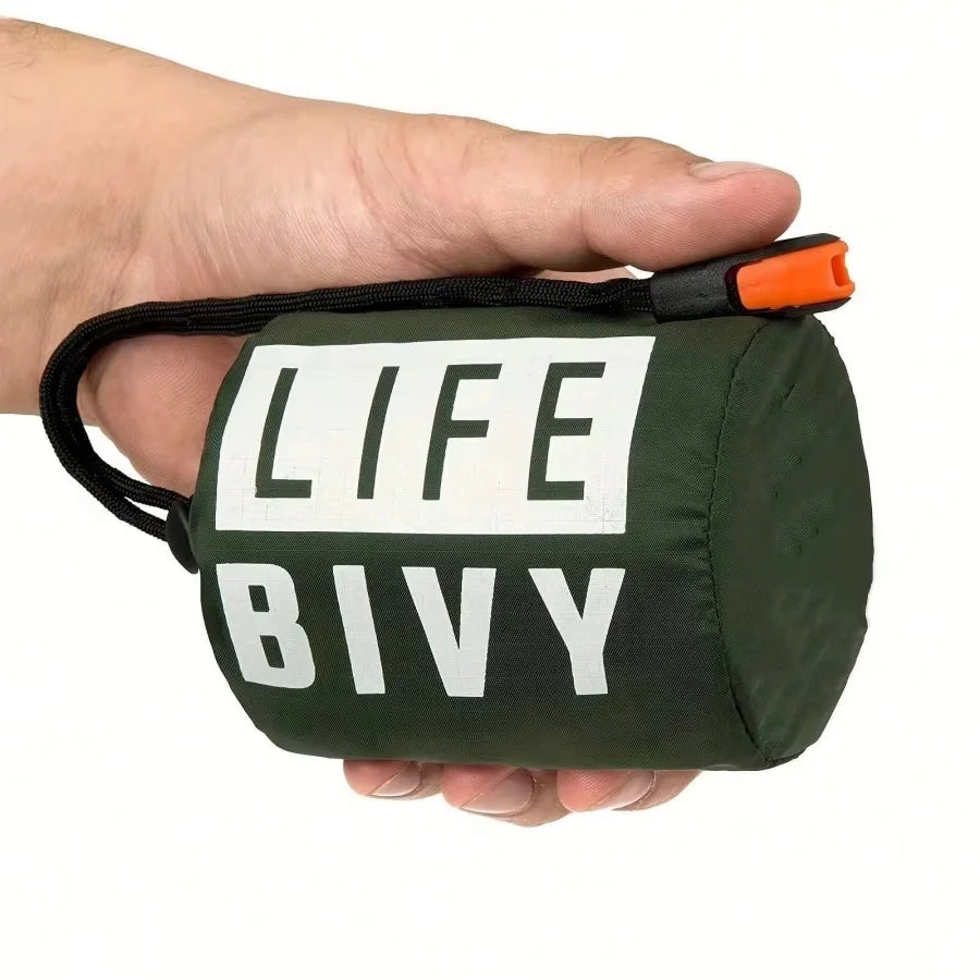 Portable Waterproof Emergency Survival Sleeping Bag Outdoor  Camping Gear Thermal Sack First Aid Rescue Kit Mylar Blanket