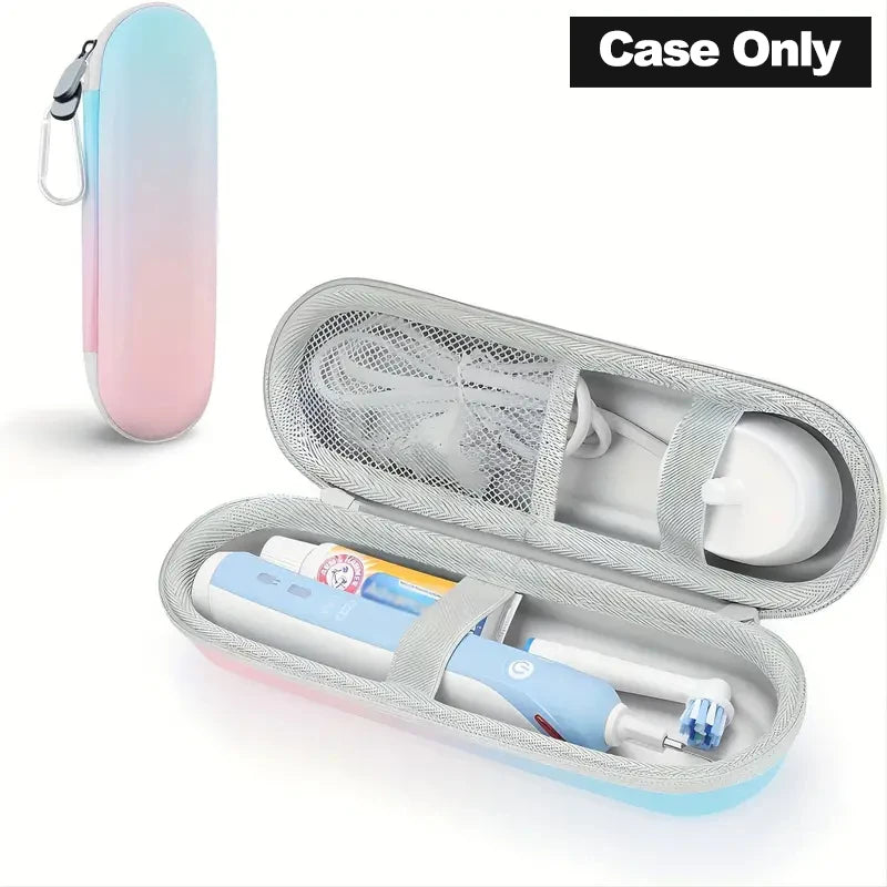 1pcs Electric Toothbrush Travel Case for Oral-B Pro/iO, Philips Sonicare, Oral B Toothbrush Case for Brush Heads & Accessories