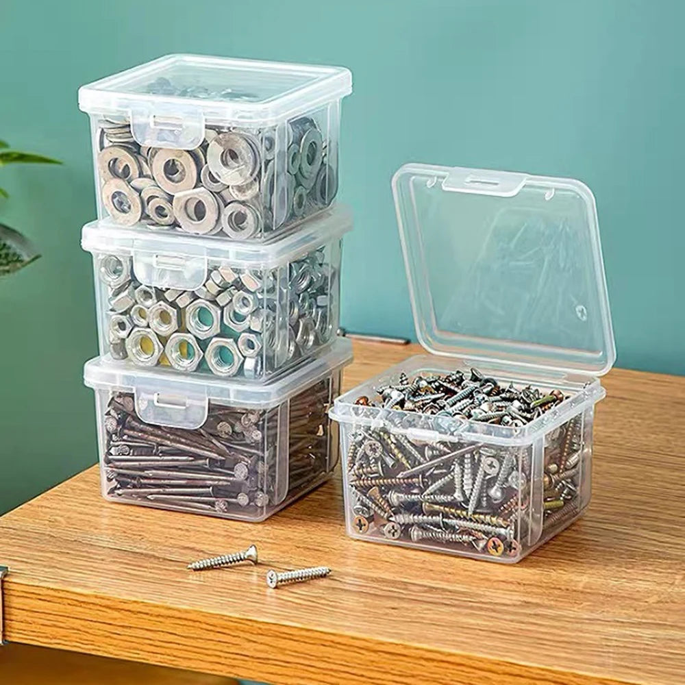 Household Hardware Parts Box, Screw Storage Box, Transparent Large Capacity Bead Jewelry Box, DIY Handicraft Accessories Box
