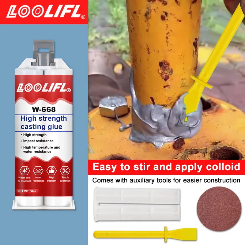 All-Purpose Repair Glue, AB Glue Waterproof Sealant, Casting Repair Glue for Metal, Metal Repair Paste Magic Welding Glue。