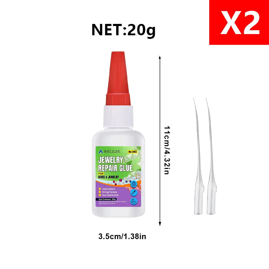 1-4Pcs Jewelry Repair Glue Instant Bond Strong Formula Fast Drying Crystal Clear Adhesive for Gems Pearls Jade Jewelry