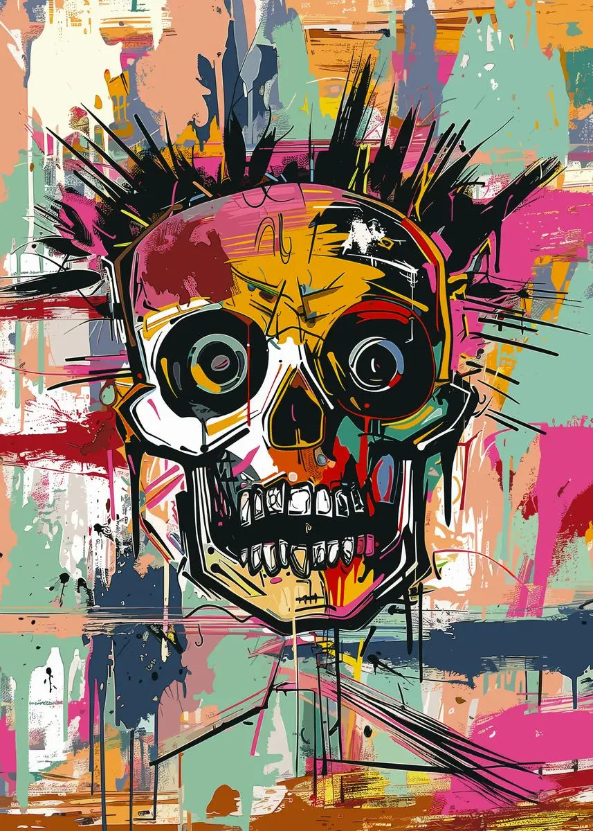 Abstract Figure Portraits Crocodile King Skull Graffiti Art Poster Canvas Painting Print for Living Room Home Decor Cuadros