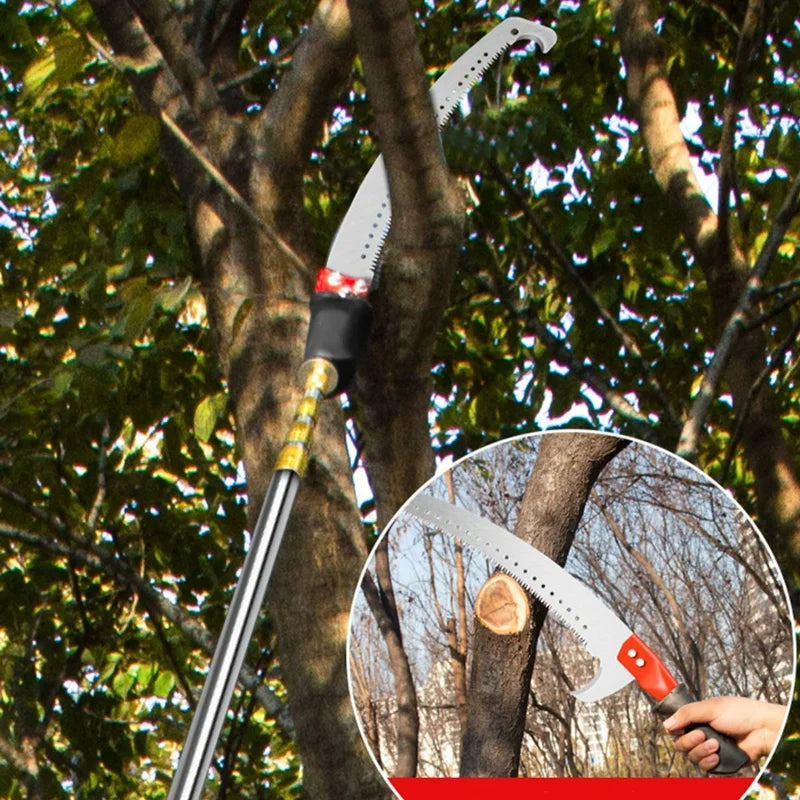 3 M long telescopic rod pruning saw portable garden fruit tree pruning tool multi-functional high altitude high branch saw