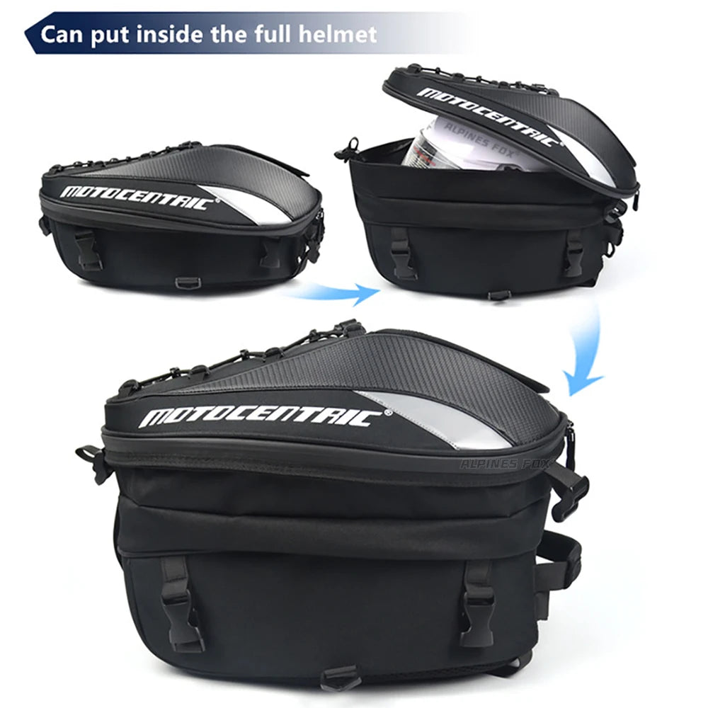 MOTOCENTRIC Waterproof Motorcycle Tail Bag Multifunction Rear Seat Bag High Capacity Motorcycle Bag Rider Drop Leg Side Bag