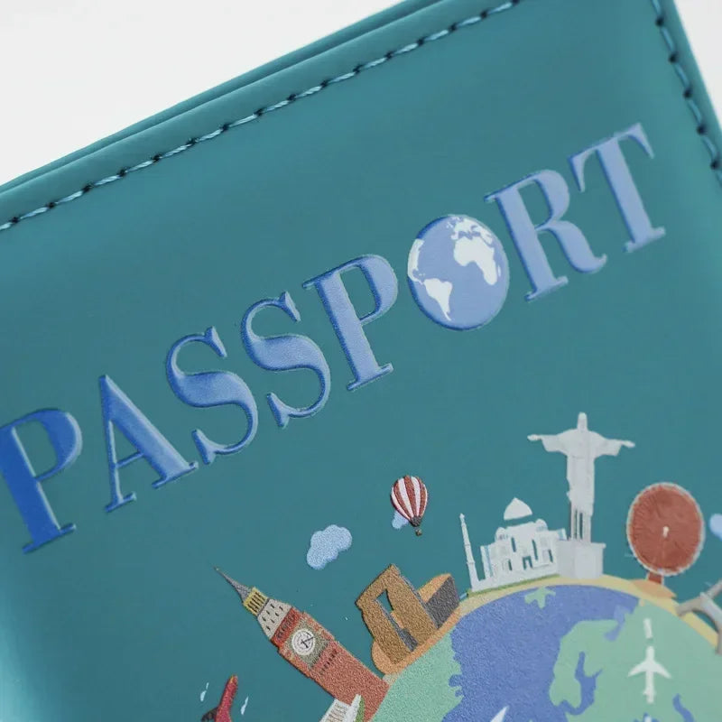 UV Color Print Global Passport Cover Plane Ticket Holder Passport Holder Id Card Holder Passport Covers Travel Accessories