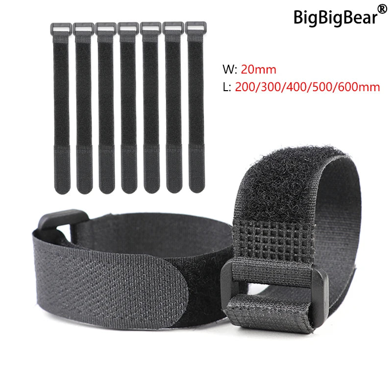 5~300pcs Cable Ties Nylon Reusable Self Adhesive Width 20mm Strap Reverse Buckle Line Wire Organizer Hook Loop Bundle Fastener