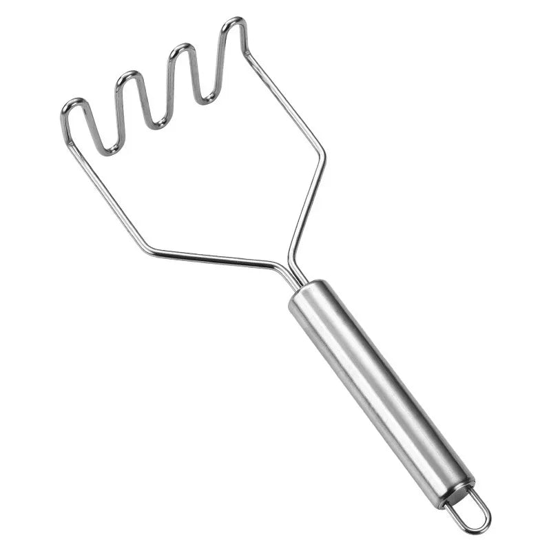 1pcs Stainless Steel Potato Masher Manual Fruit and Vegetable Press Mud Machine Wave Pressure Kitchen Tool Accessories