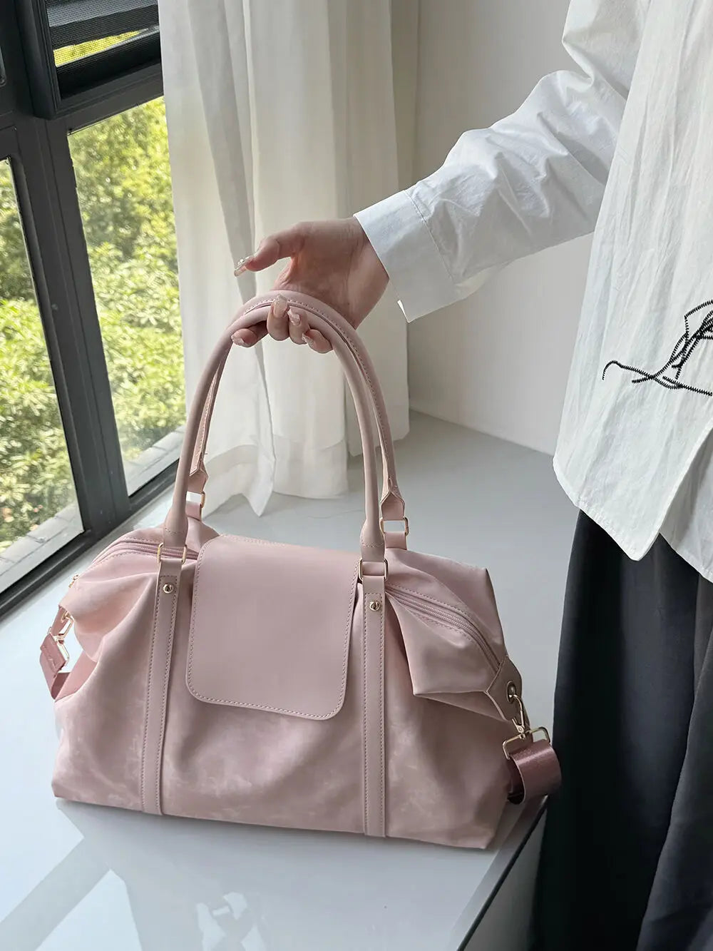 Large Capacity Travel Bag Short Distance Carrying Luggage Bag Fitness Bag Outdoor Travel Crossbody Bag Fashionable Storage Bag