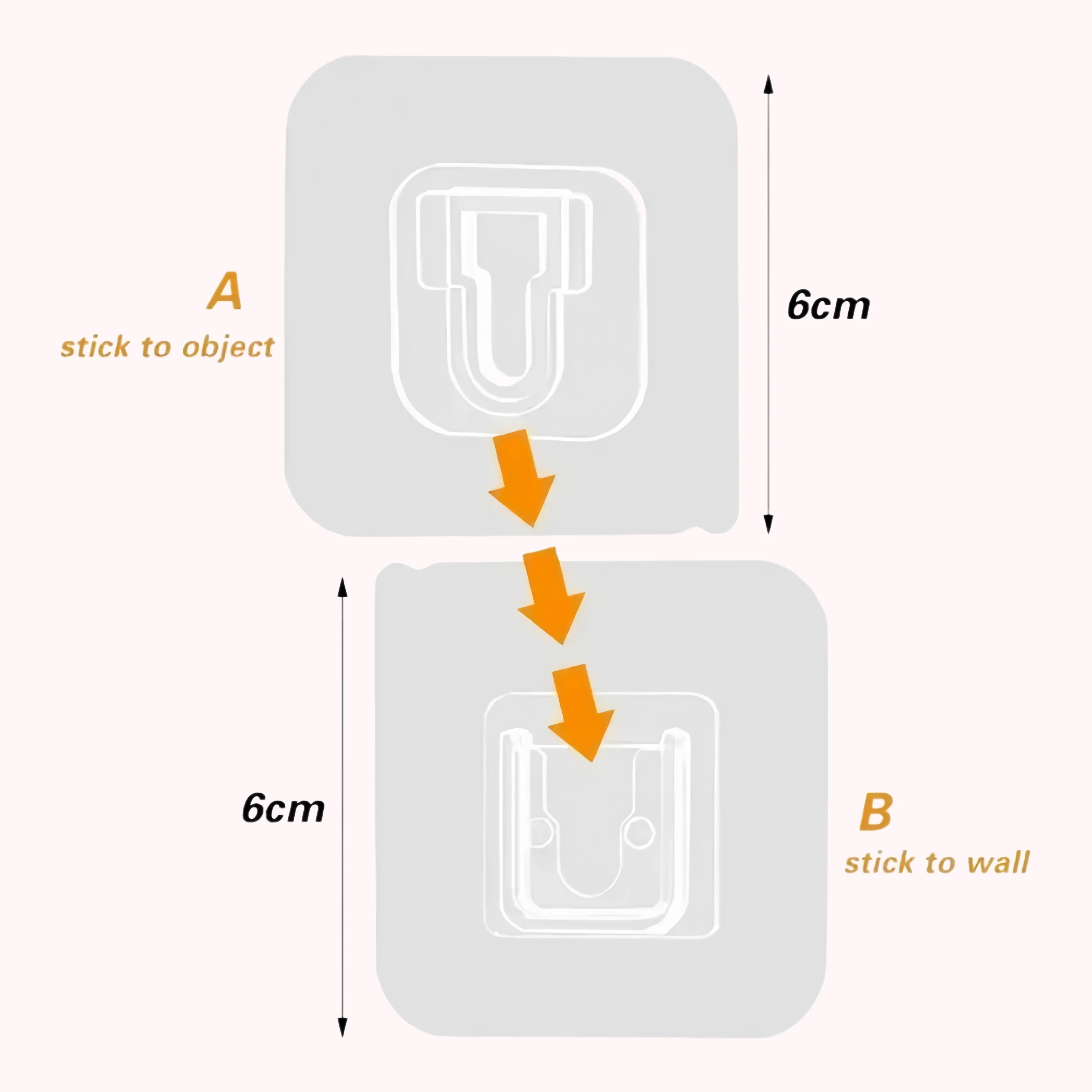 Double-Sided Adhesive Wall Hook Strong Traceless Hook Self Adhesive Invisible Hooks Kitchen Bedroom Organizer 1/5/10/20 Pairs