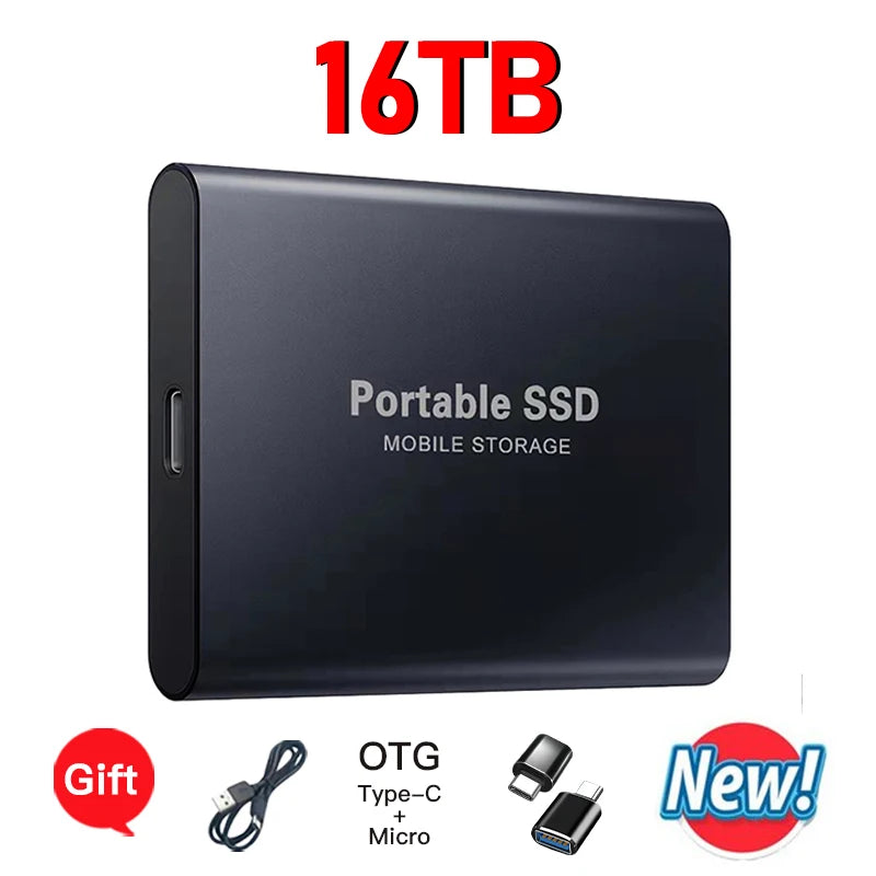 High-speed SSD 2TB Portable External Hard Drive Suitable for daily storage and backup