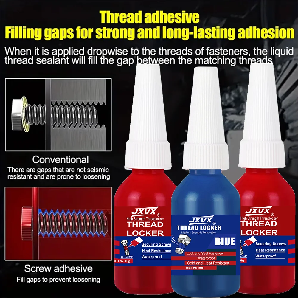 (10g) Anaerobic Removable Screw Adhesive—High-to-Low Strength Anti-Slip Fastening New Threadlocker