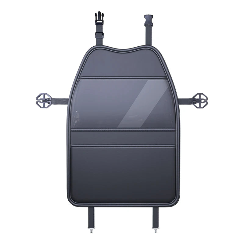 Backseat Car Organizer for Kids- Dual Pockets or Clear Tablet Window, Waterproof & Scratch-Resistant Seat Back Protector