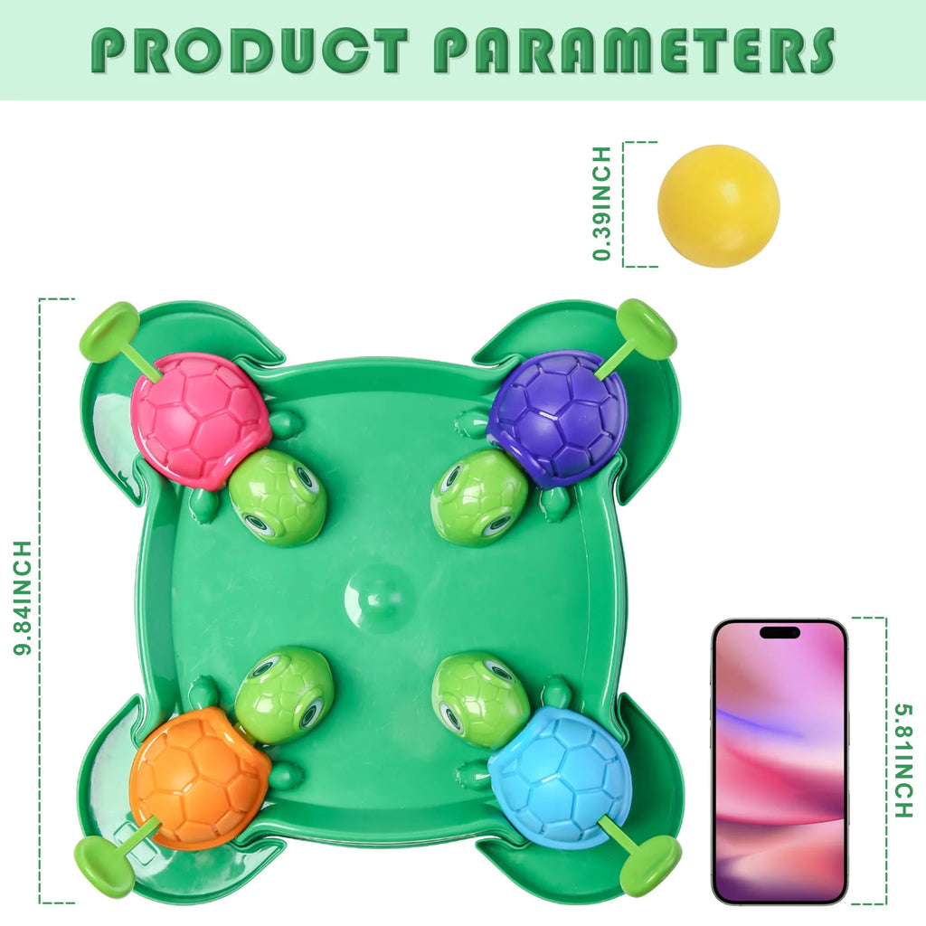 AIUAZA family gathering game, fun turtle eating beans competitive toy, four person party toy