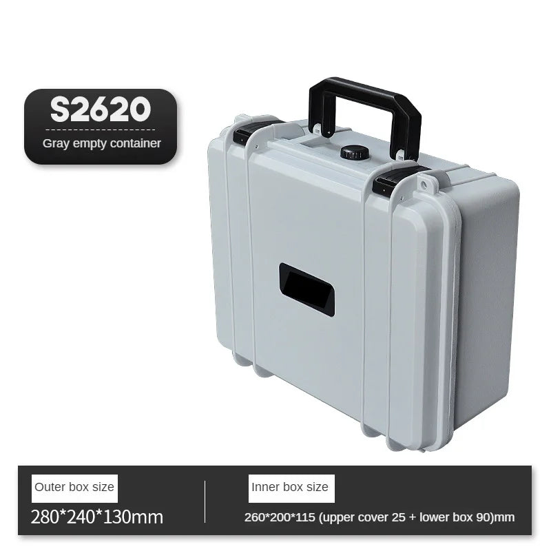 Thickened Plastic Hard Case Portable Equipment Hardware Toolbox Large-Capacity Instrument Storage Box With Sponge PP Suitcase