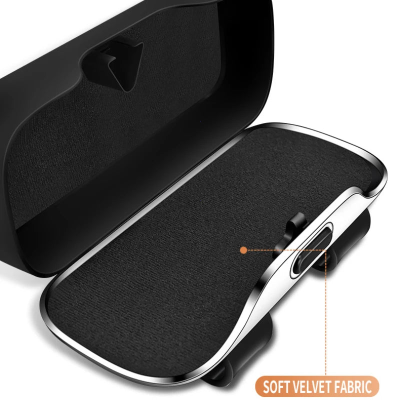 Multifunction Car Glasses Box Portable Car Sunglasses Holder Car Driving Glasses Holder Eyeglass Case Sun Visor