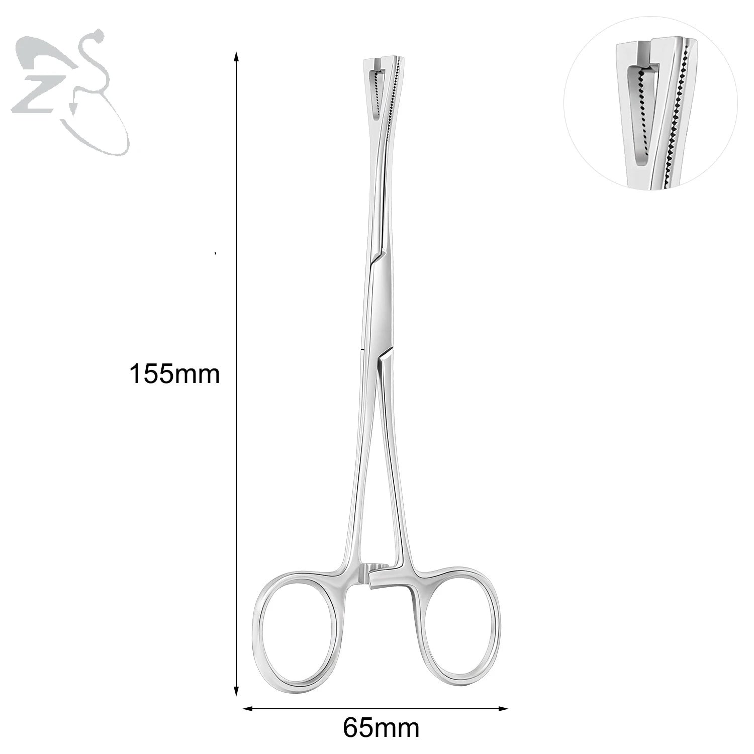 ZS 1PC Stainless Steel Piercing Clamp Slotted Locking Forcep Opening Piercing Plier Tool for Ear Lip Belly Navel Tongue Piercing