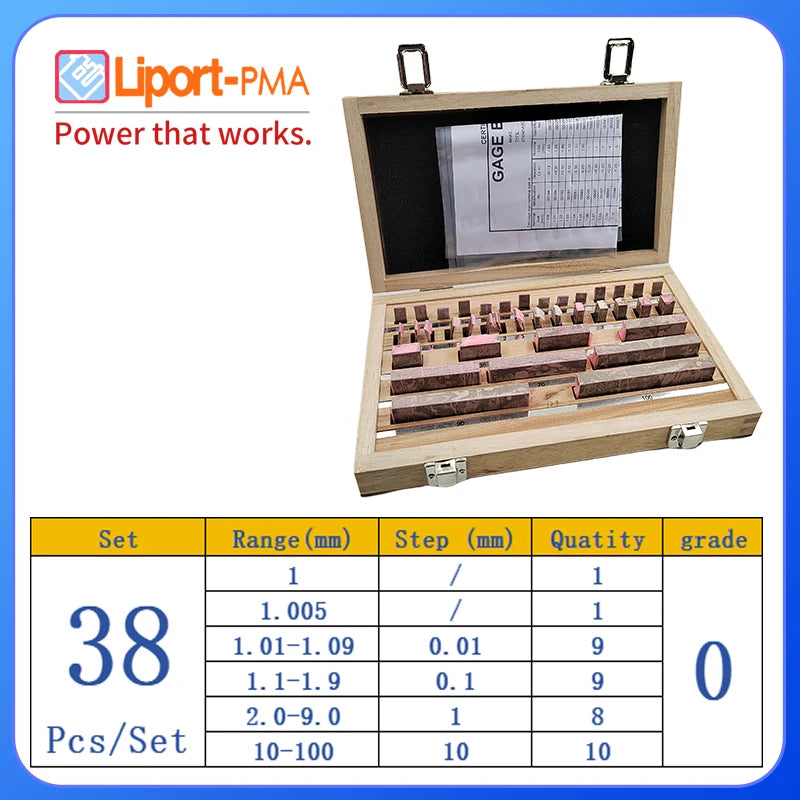38/47/83/87pcs Block Gauge Set,0/1 Grade,High Speed Steel Gage Block,Custom Block Tools for Inspection & Measurement