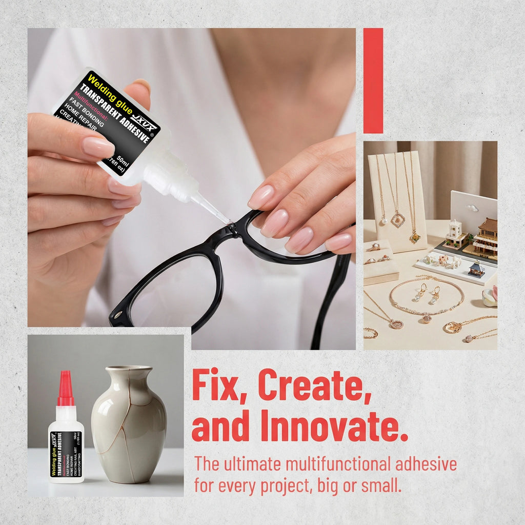 50g High-Quality Cyanoacrylate Strong Adhesive, Fast Fixing, Suitable for Wood, Plastic Toys, Car Models, Shoe Repair, One Drop of Glue: Universal Use
