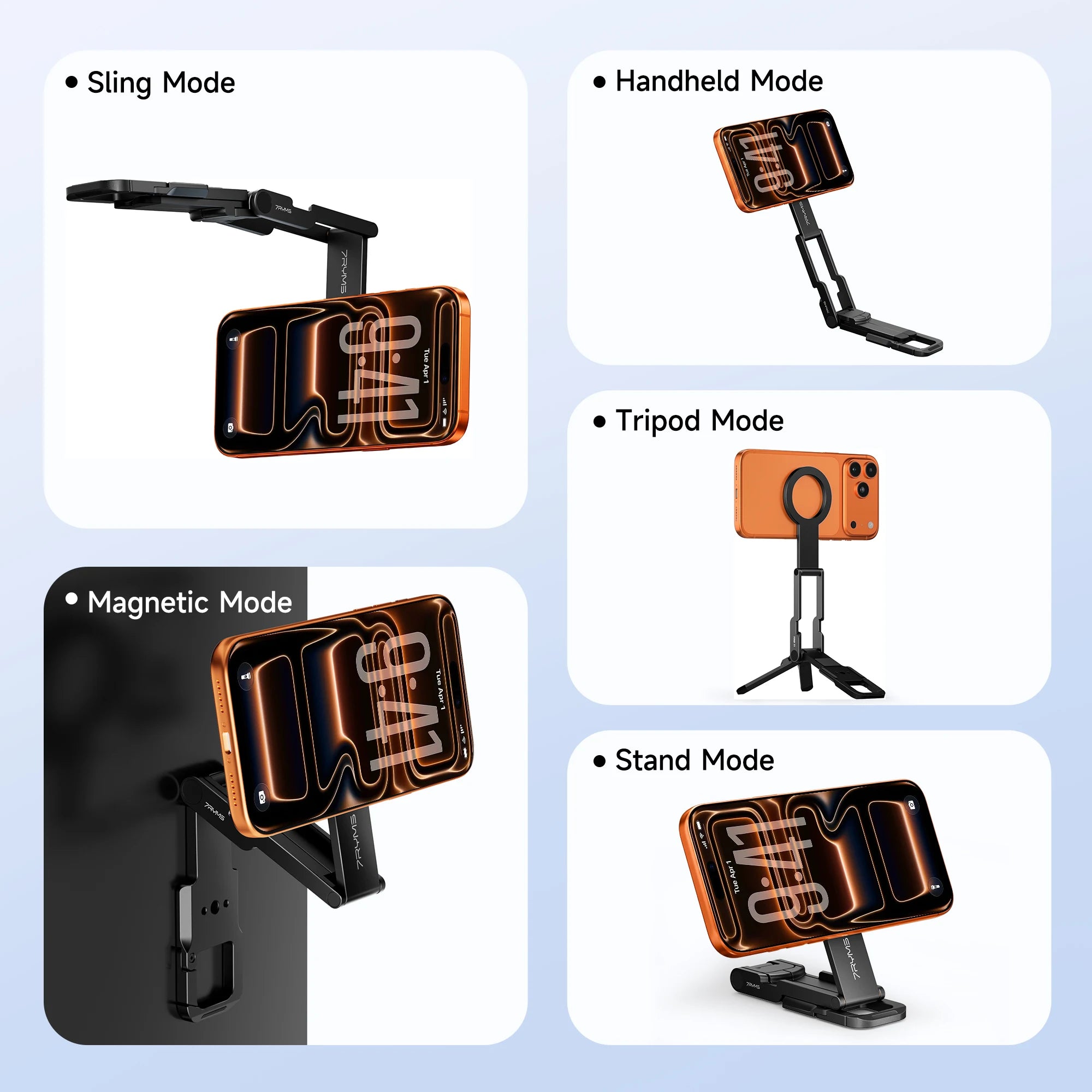 7RYMS 7Rig T1 Foldable Magnetic Phone Tripod Aluminium MagSafe Phone Holder with Hook for Smartphone Vlog Travel Video Recording