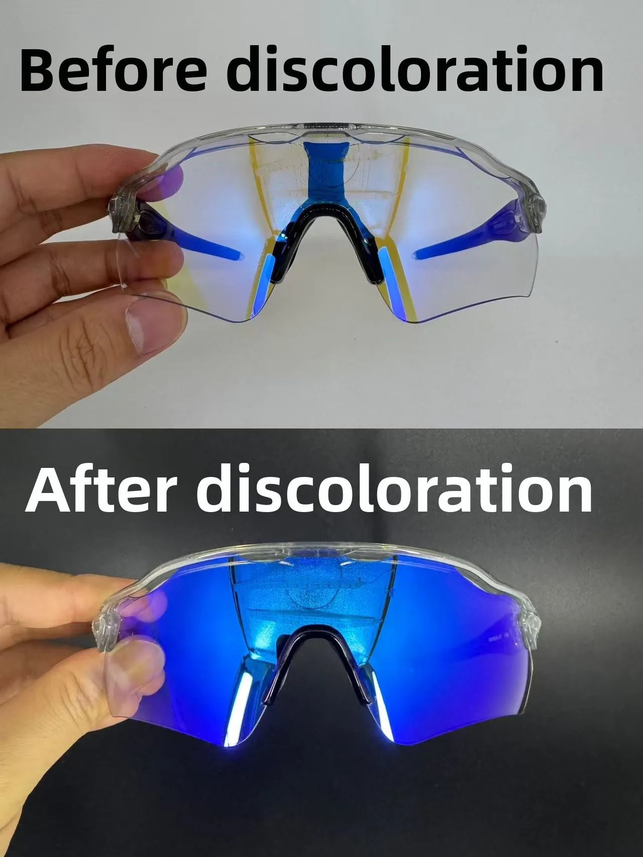 2026 Mountaineering UV resistant glasses, outdoor sports, running, cycling, windproof glasses, color changing glasses