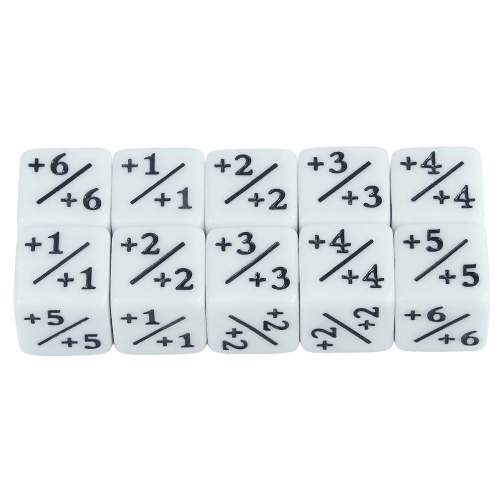10 Pieces Dice Counters Token Dice, D6 Dice Compatible with Card Game Accessories