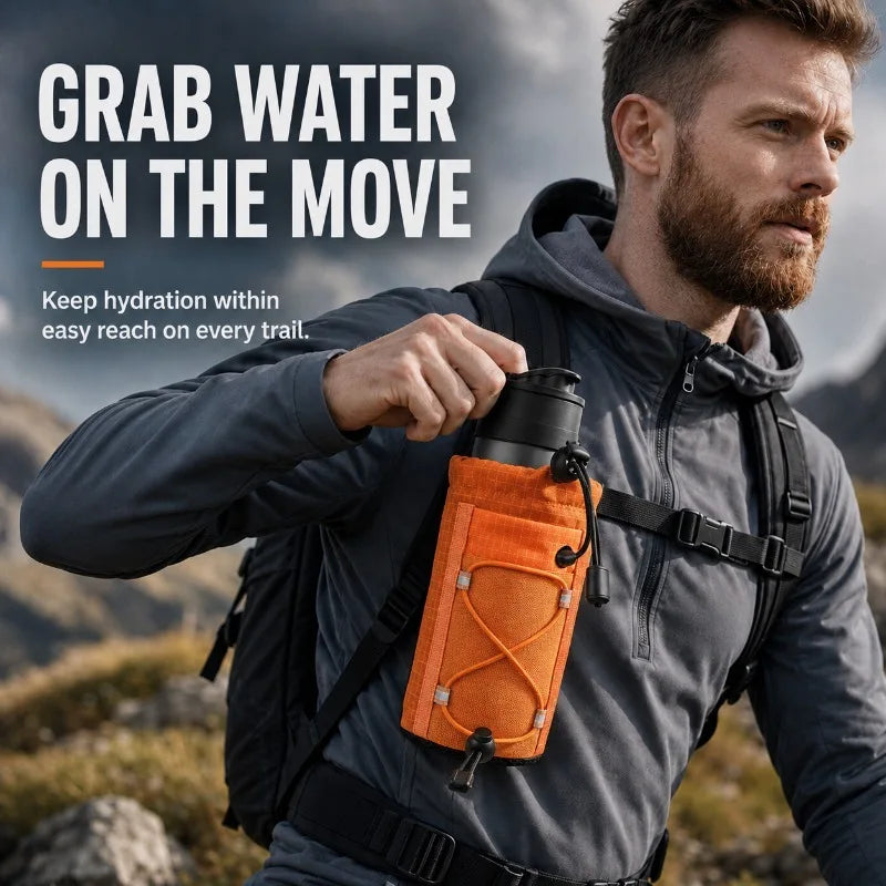 Outdoor Sports Backpack Shoulder Strap Hanging Bag Mobile Phone Water Bottle Storage Bag Camping Hiking Accessories Storage Bag
