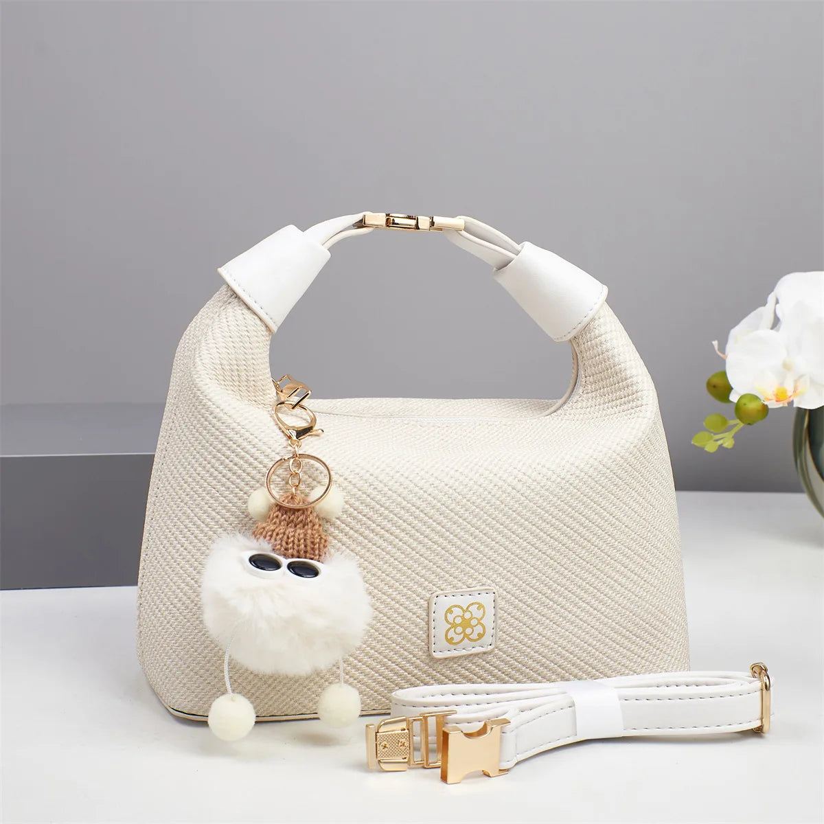 women's bag 2026 Popular crossbody pillow bag with cartoon accessories small square bag