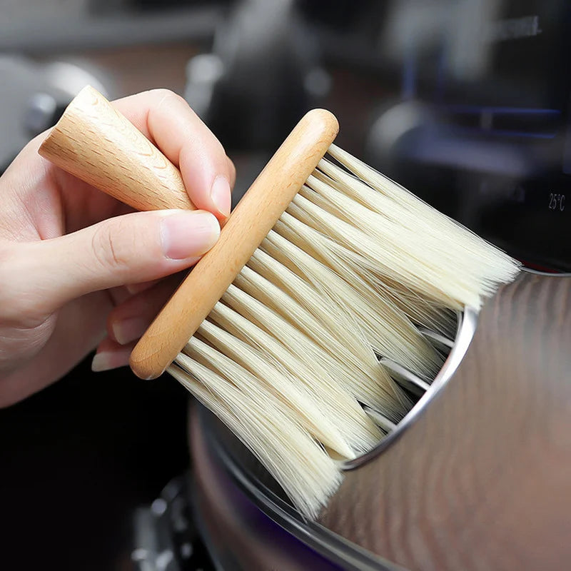 Wooden Soft Brush Keyboard cleaning kit Multifunctional cleaning brushes Car interior cleaning tools Crevice dust removal brush