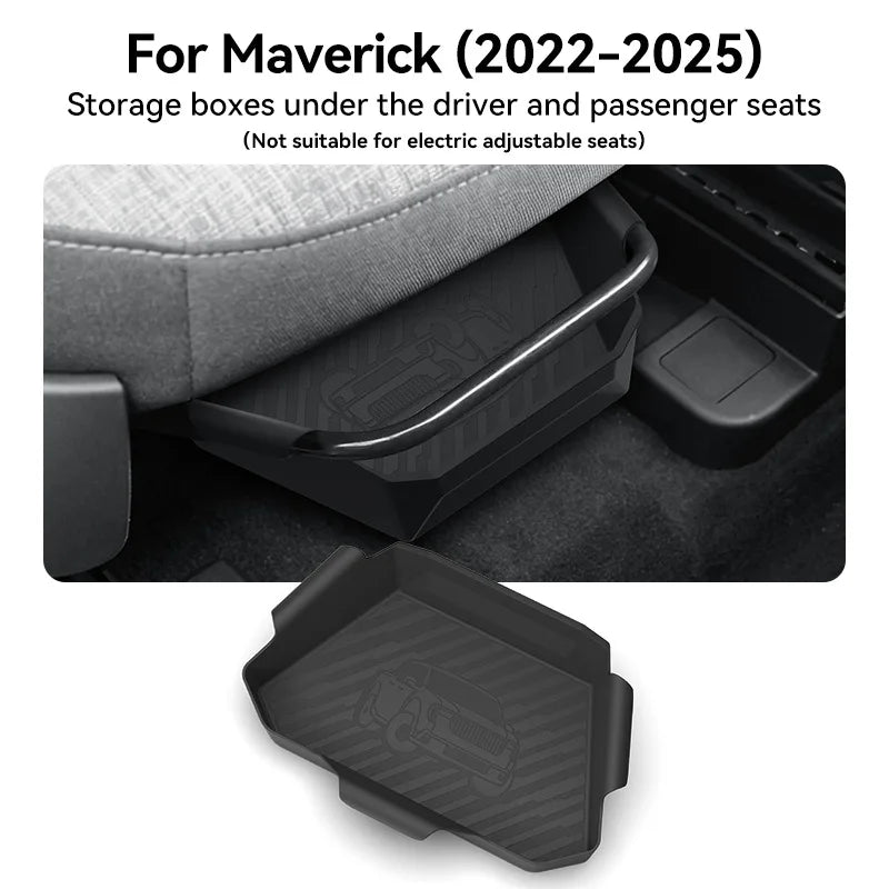 For Ford Maverick 2022–2025 Under-Seat Storage Bins Car Storage Boxes Interior Accessories Storages Seats Consoles