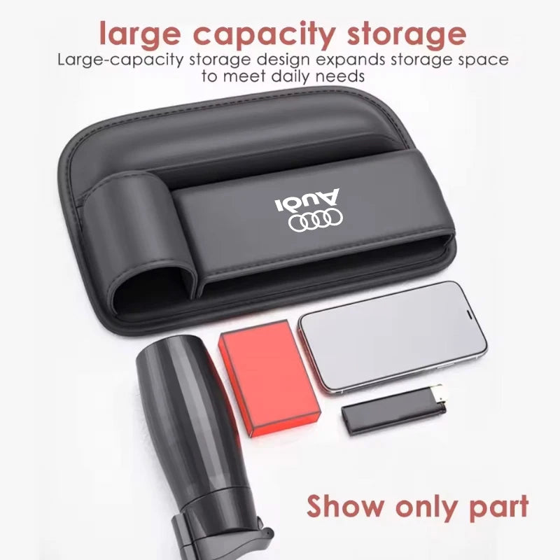 Car Seat Gap Crevice Storage Box Cup Holder For Audi A4 A3 A6 TT S4 S5 S6 A1 A2 A5 A7 A8 Q1 Q2 Q3 Q4 Q5 Q6 Q7 Q8 B8 B9 B6 C6 Qua