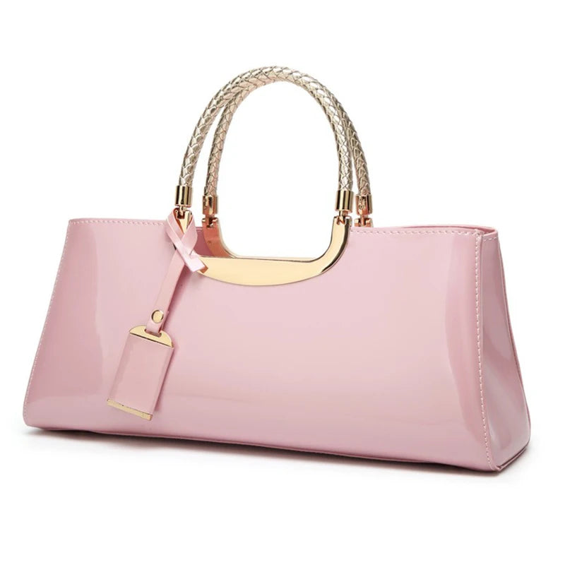 2026 New Trendy Patent Leather Glossy Crossbody Bag, Simple and Versatile Handbag, Women's Evening Bag