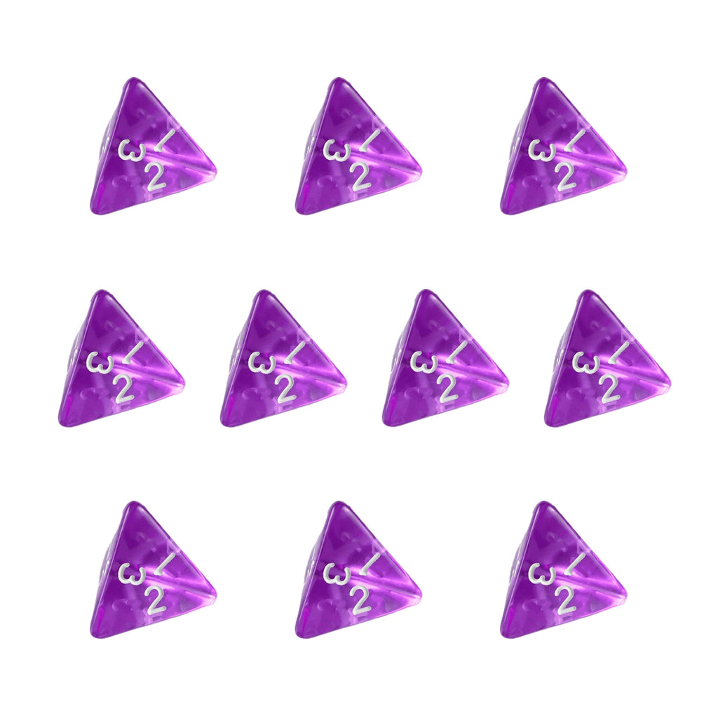 10-Piece D4 Transparent Dice Set for Role-Playing Games, Perfect Party Gift & Board Game Accessory, Ideal for DND