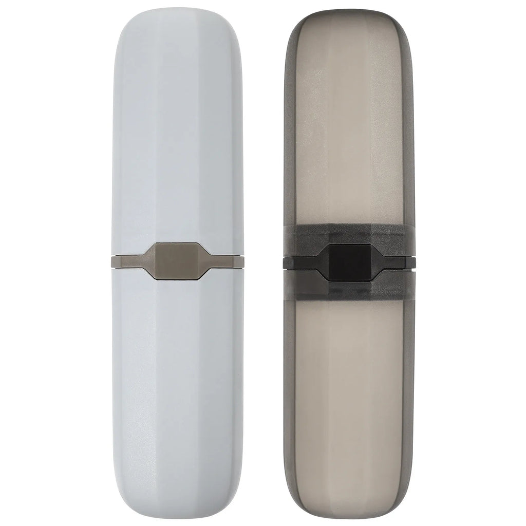 2Pcs Plastic Toothbrush Travel Case Portable Toothbrush Box Buckle Sealing for Toothpaste Storage Camping Hiking