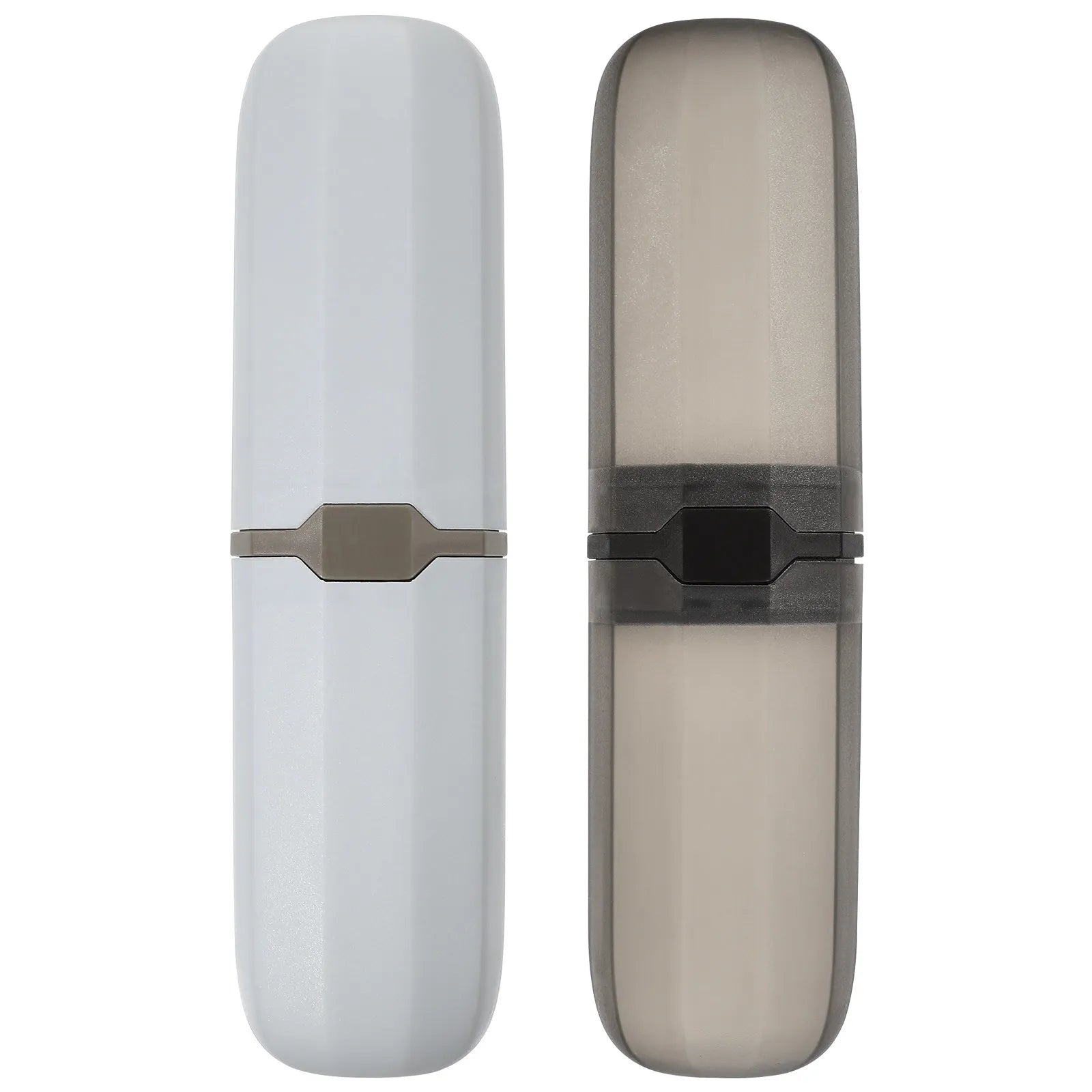 2Pcs Plastic Toothbrush Travel Case Portable Toothbrush Box Buckle Sealing for Toothpaste Storage Camping Hiking