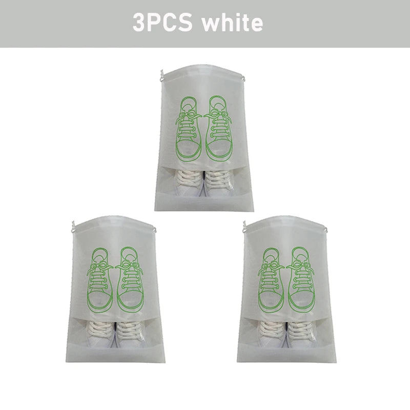 Non-woven Shoes Bag Waterproof Dustproof Travel Bag Portable Tote Drawstring Bag For Shoes Storage Shoes Organizer 2024