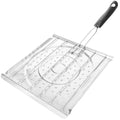 Grilling Table Tortilla Corn Toast Rack Fish Plastic Handle Camping Stove Toaster Silver Vegetables Arepa Toster