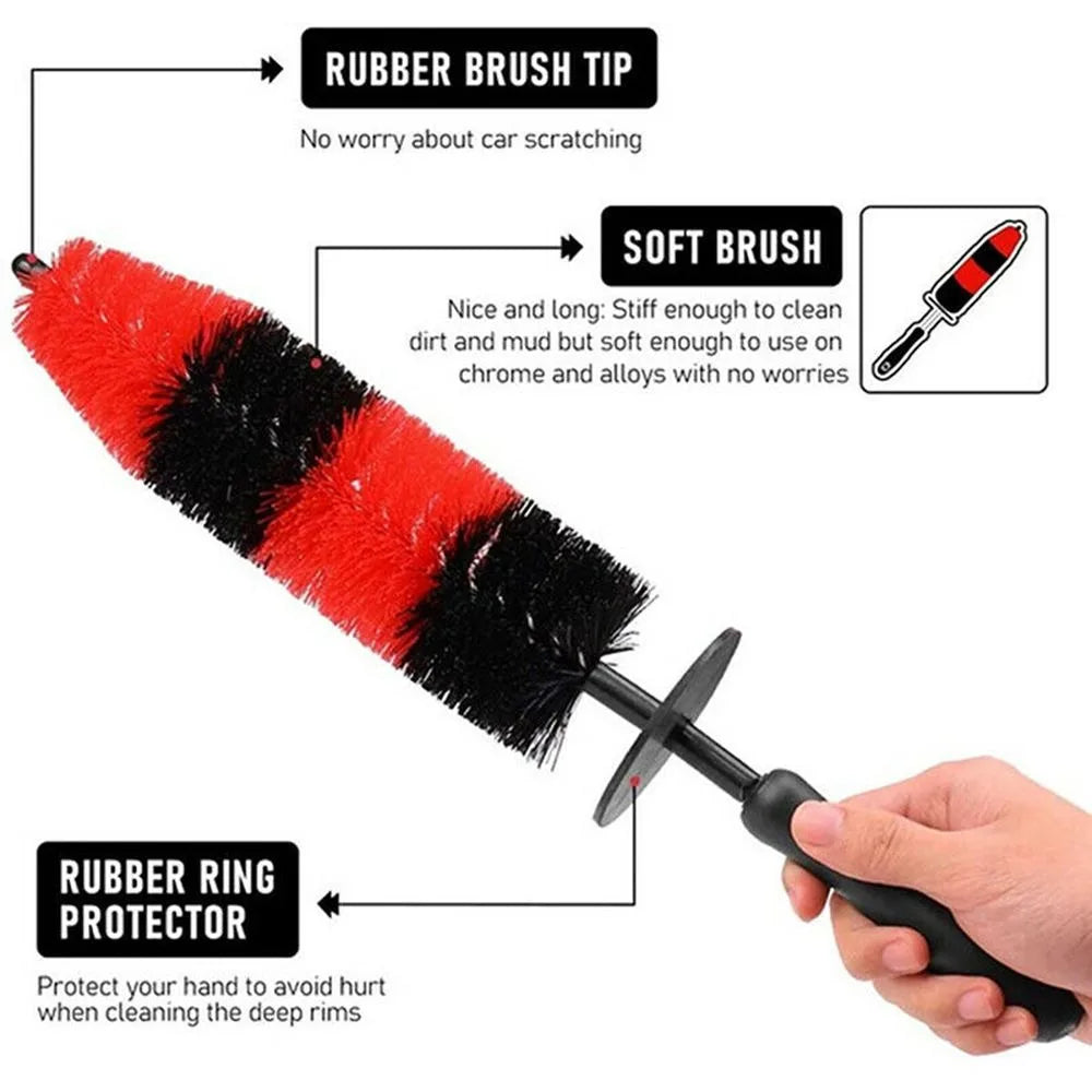 Kit Car Truck Motor Engine Grille Car Wheel Brush Cleaner Wheel Rim Detailing Brush