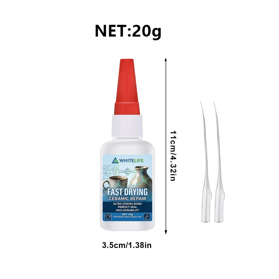 1-3Pcs Waterproof Instant Dry Ceramic Glue Strong Odorless Adhesive for Porcelain Marble Stone Glass Crack Repair