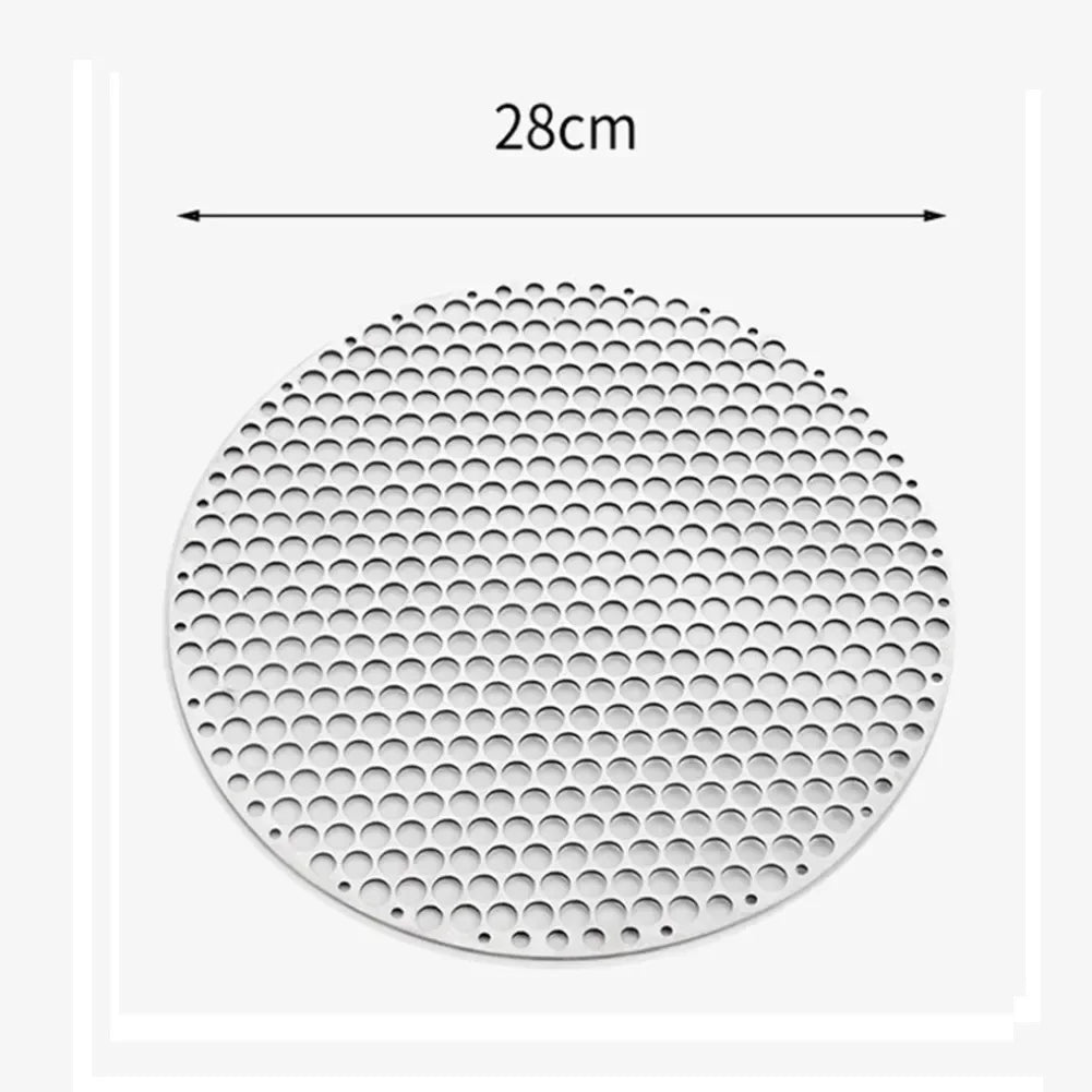 Stainless Steel Barbecue Net Round Metal BBQ Mesh Grate Grid Camping Picnic Food Rack BBQ Grill Kitchen Tool Accessories 18-30cm