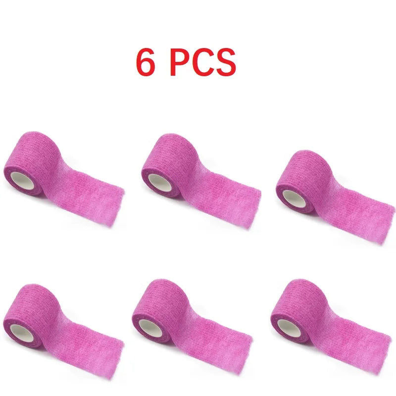 6PCS Pet Self-Adhesive Bandage Waterproof Elastic Breathable Tearable Animal Wound Care Fixation Wrap Tape for Dogs Cats Paw