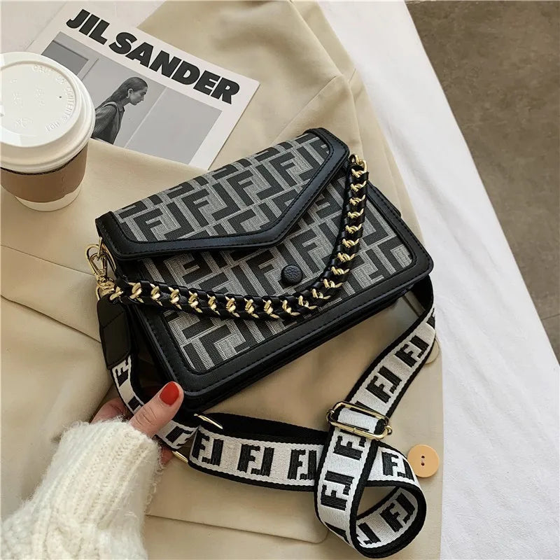 2026 Spring New Arrival: Retro Letter Print Crossbody Bag - Stylish Mini Shoulder Bag for Women