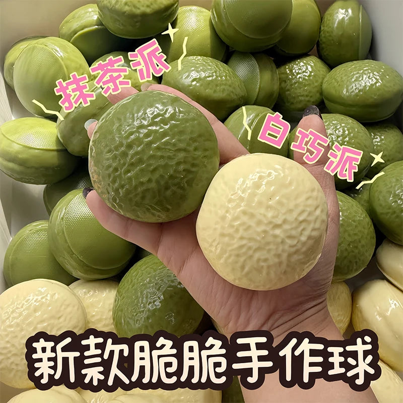 Creative Choco Pie Squishy Stress Ball Toys Soft Building Block Filling Squeeze Fidget Toy Adults ASMR Sensory Anti Stress Toys