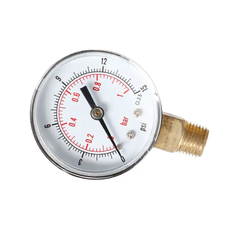 Y50 Pressure Gauge 52mm 1/4 BSPT Vertical 15,30,60,100,150,300 PSI for Mining/Home Heating/Home Pressure Measurement