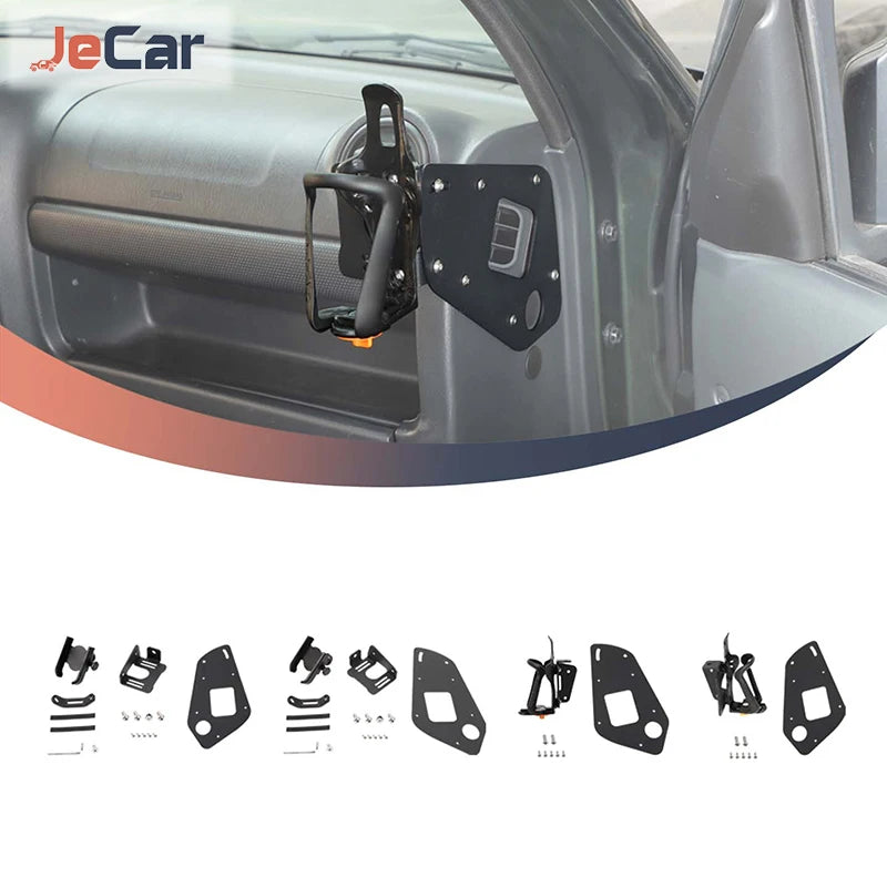 JeCar Aluminum Alloy Car Air Conditioner Vent Water Cup Holder Phone Bracket Stand For Suzuki Jimny 2007-2017 Car Accessories