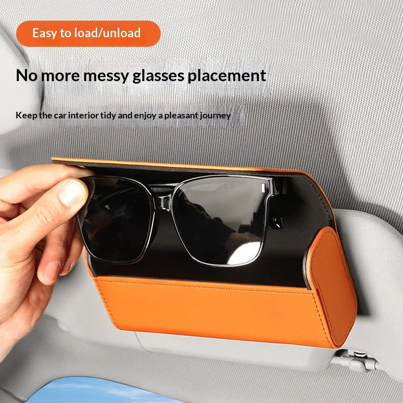 For Geely Galaxy E5 EX2 EX5 Car Sun Visor Sunglasses Clip Multifunctional Vehicle Interior Mount Auto Eyeglasses Storage Box